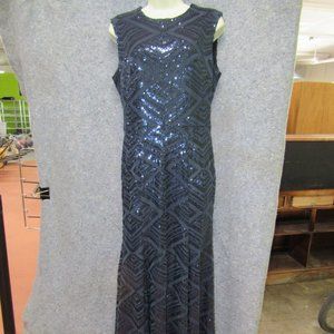 Stunning Open Back Sophia Kah Navy Blue Gown